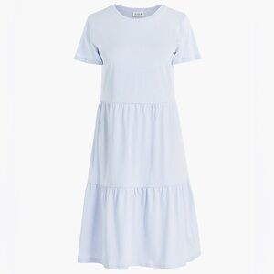 J. Crew Tiered Mini Dress in Shale Blue Light Purple Size XS